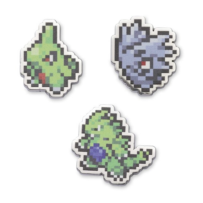 Larvitar, Pupitar & Tyranitar Pokémon Pixel Pins (3-Pack)