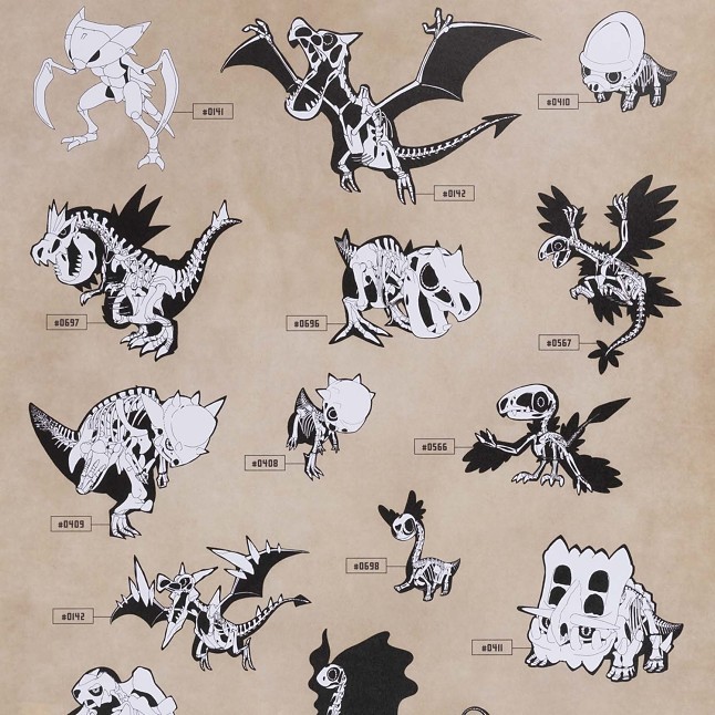 Pokémon Fossil Museum: Skeletons Poster