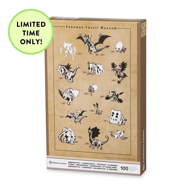 Pokémon Fossil Museum: Skeletons Puzzle (100 Pieces)